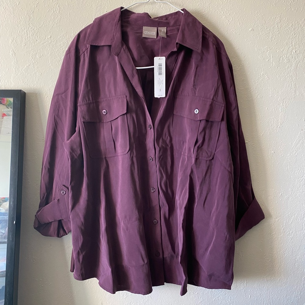 New Chicos Purple Dress Top